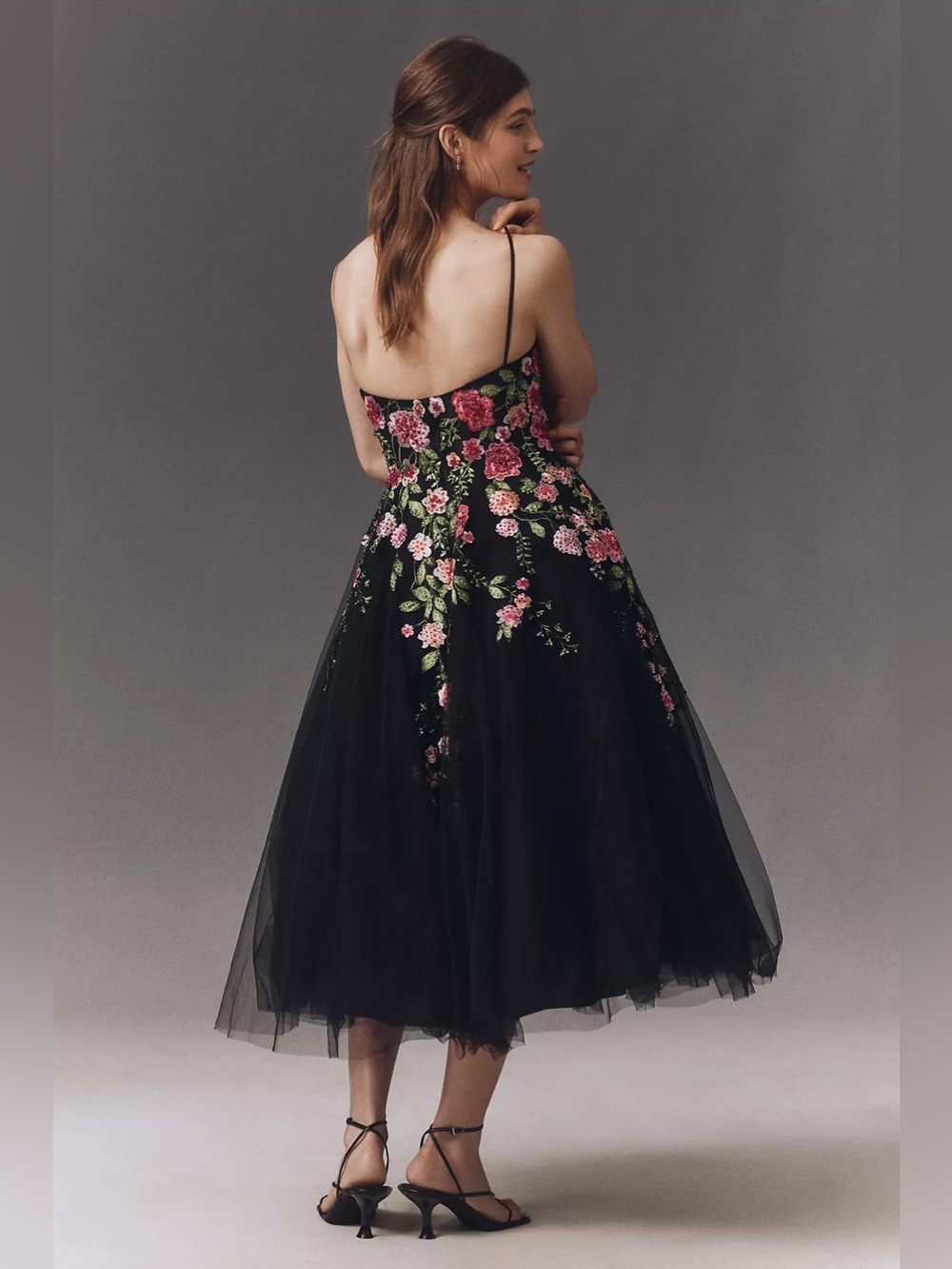 Anthropologie Mac Duggal Sleeveless Floral Fit & Flare Midi Dress NWT Sz 6 - Picture 3 of 9
